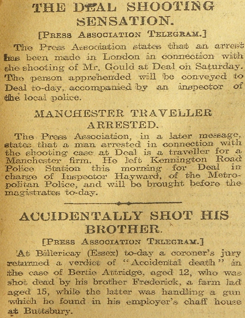 Shooting accidental or not 1907.