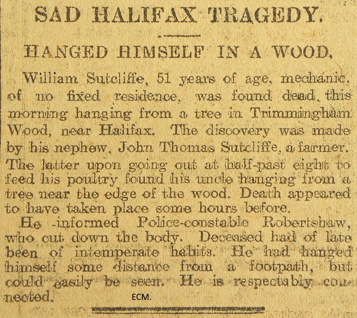 He hanged himself 1907.