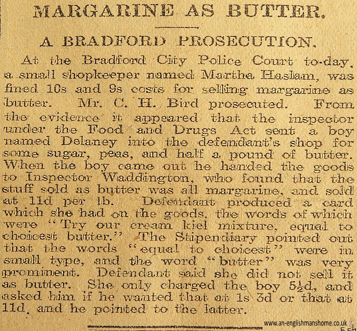 It is not Butter.  1907