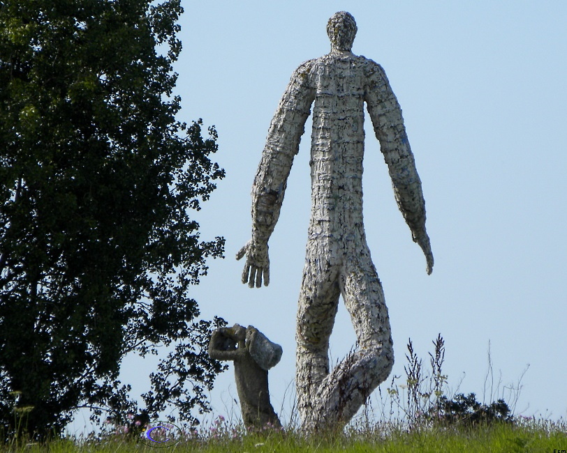 Statues in A quiet field in France. 2014