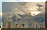 Models at Stonehenge.